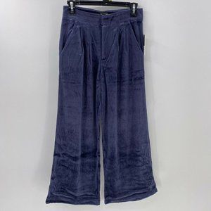 JUICY Couture velour cropped wide leg pants sz S NWT Blue